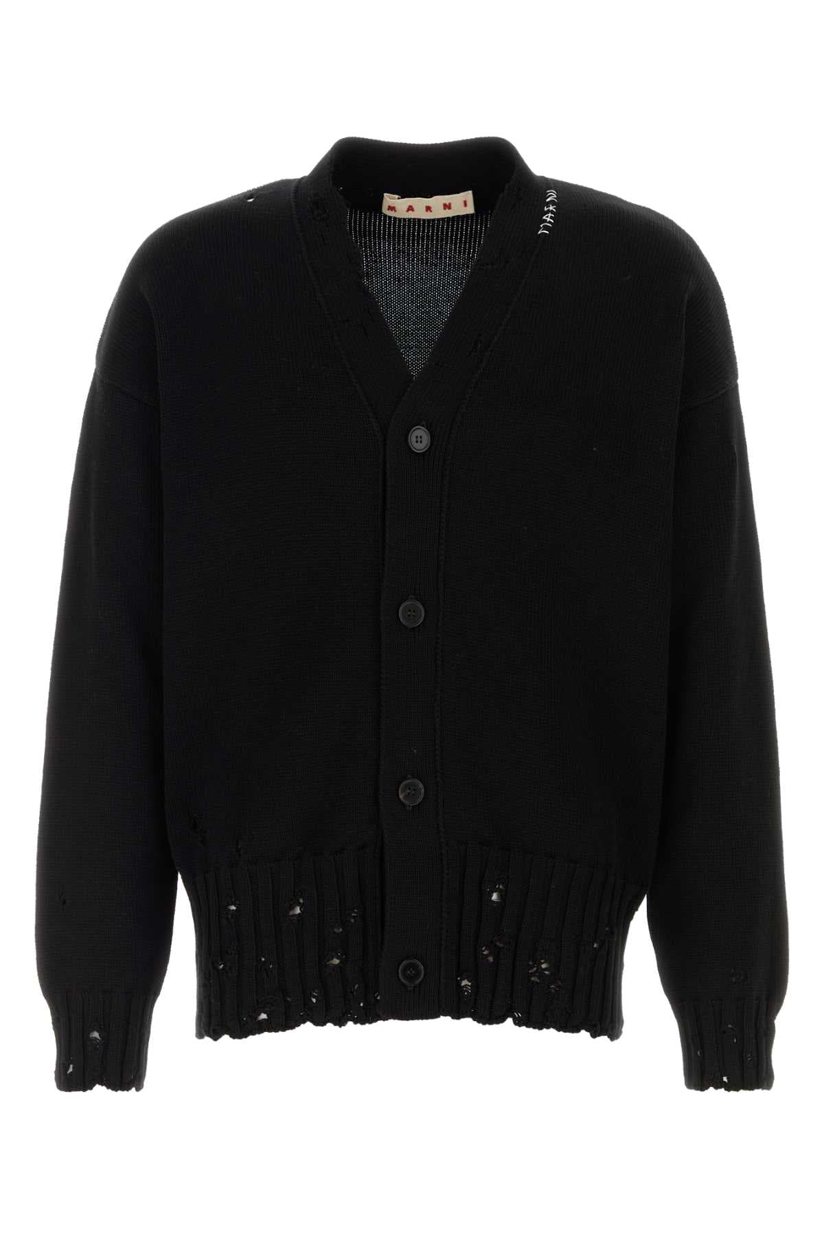 Black cotton cardigan