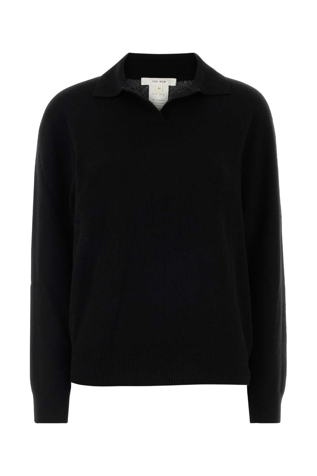 Black cashmere Oashi polo shirt
