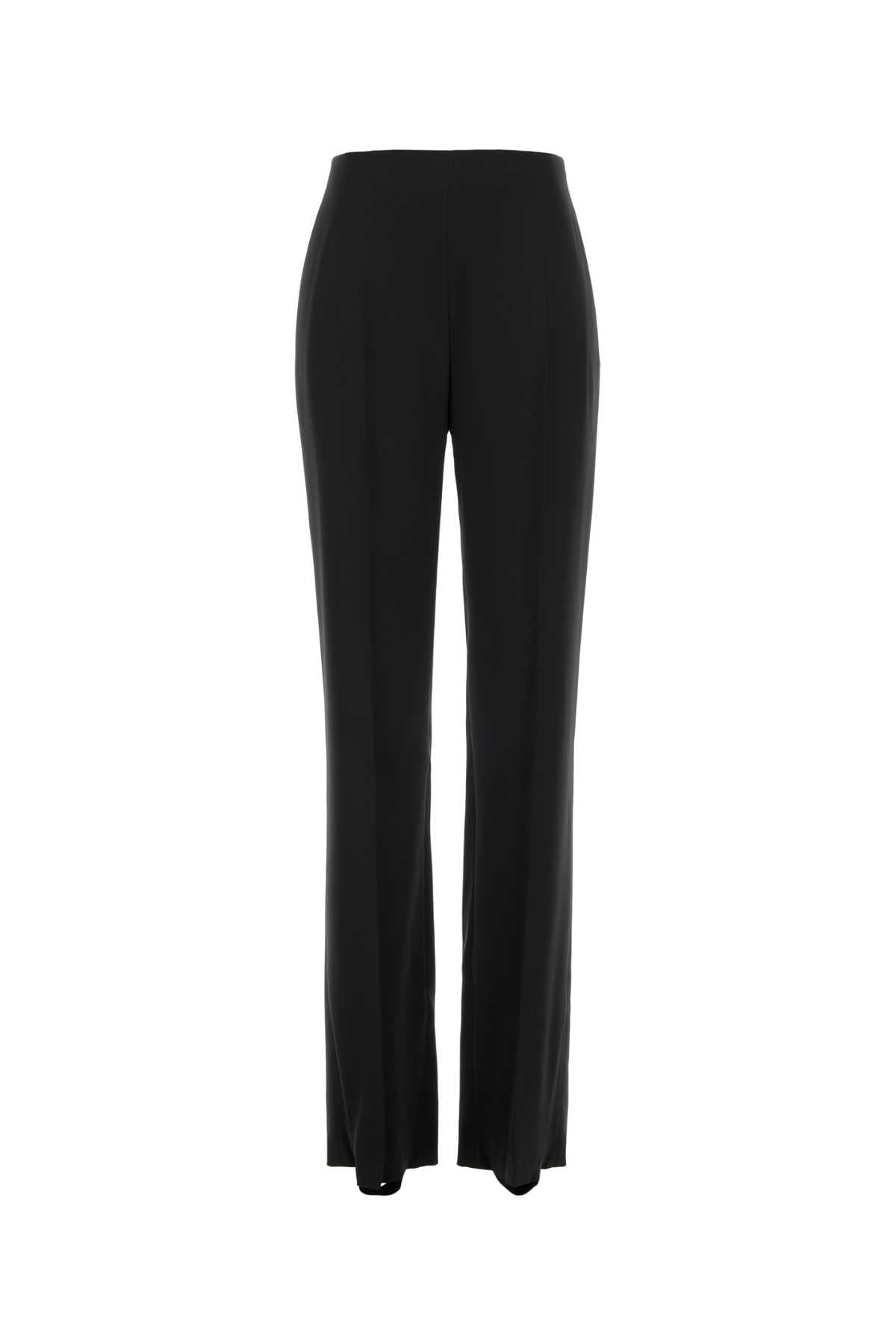 Black stretch satin pant