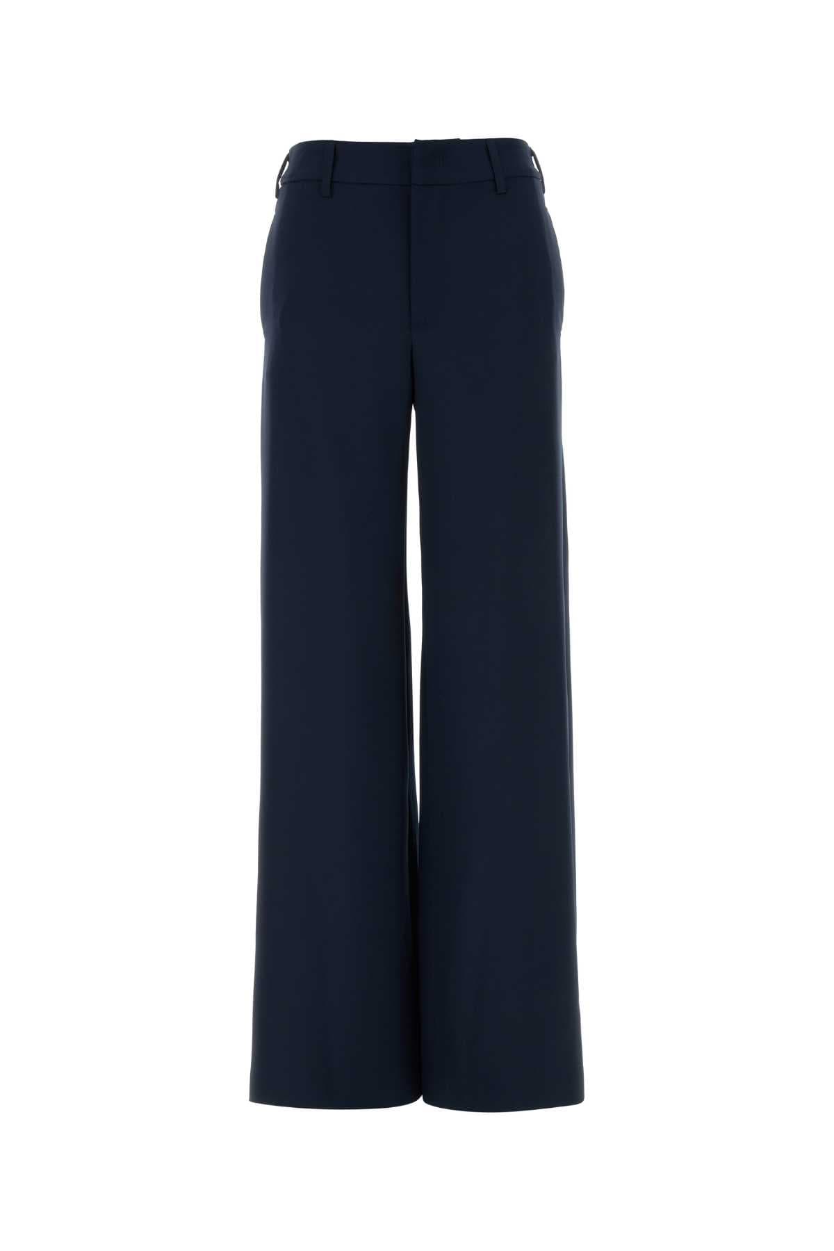 Navy blue stretch jersey Lorenza palazzo pant