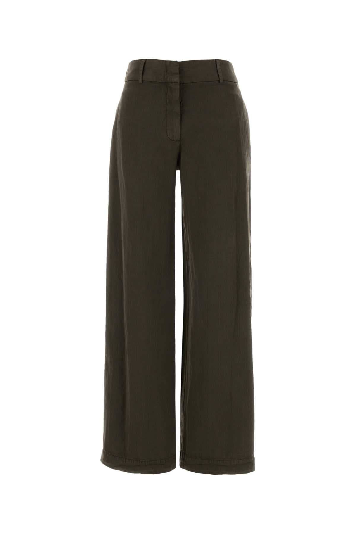 Brown lyocell blend Nicole Palazzo pant