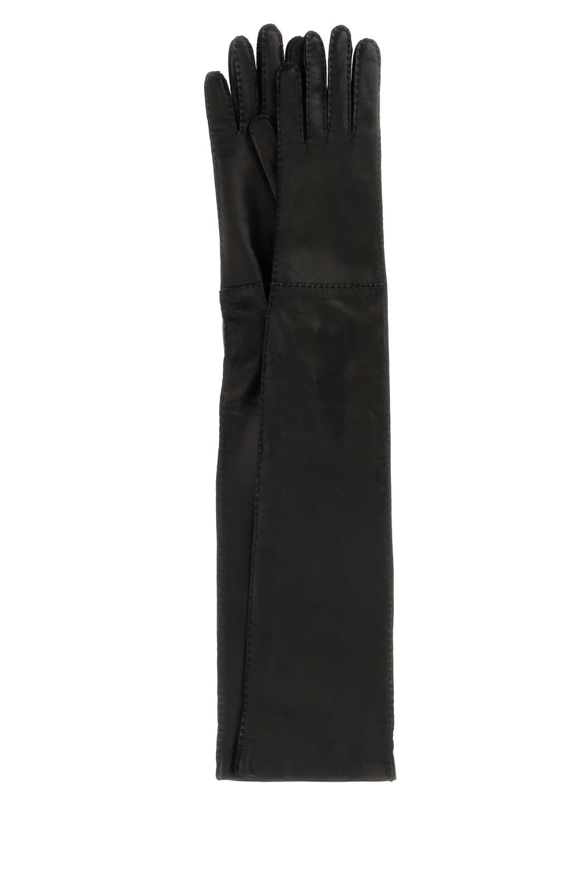 Black nappa gloves