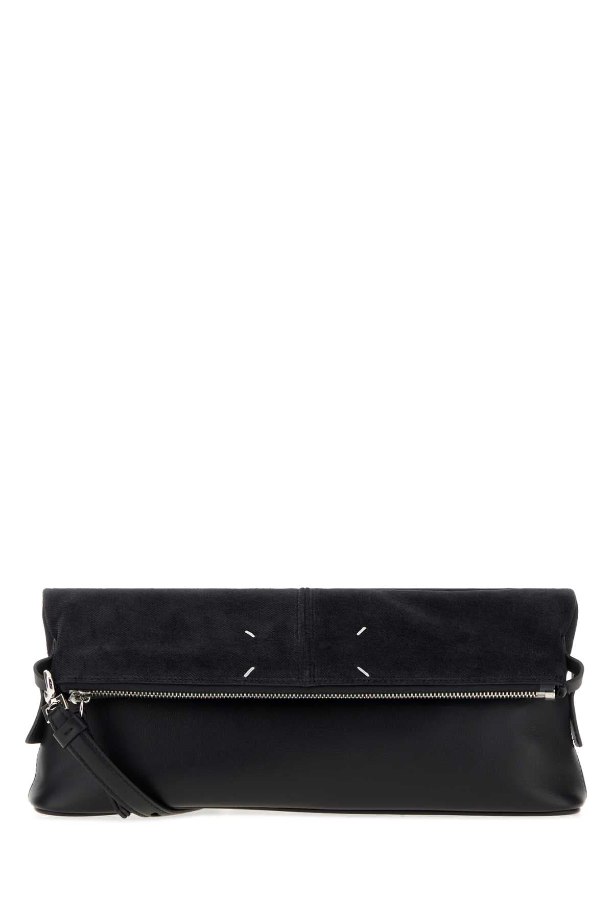 Black leather 5AC clutch