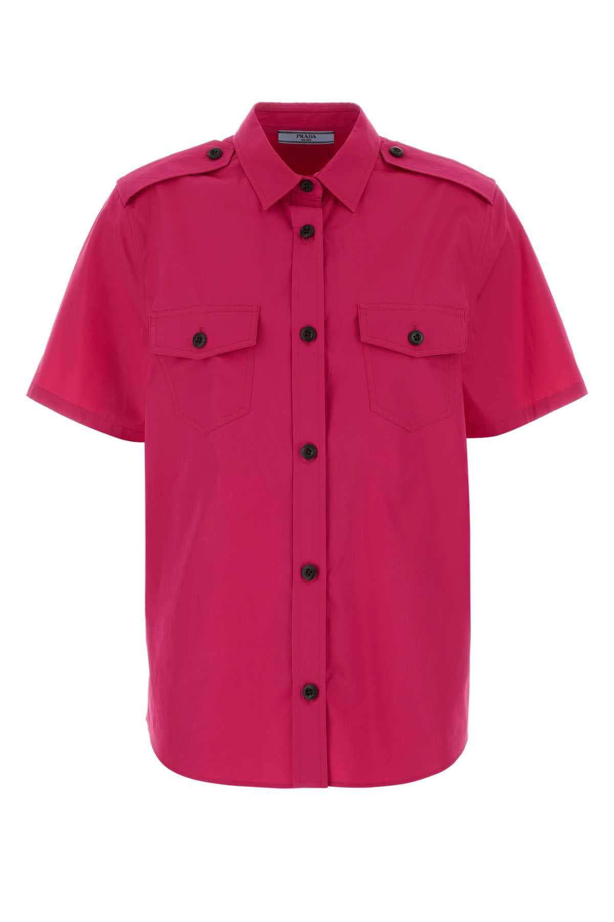 Fuchsia poplin shirt