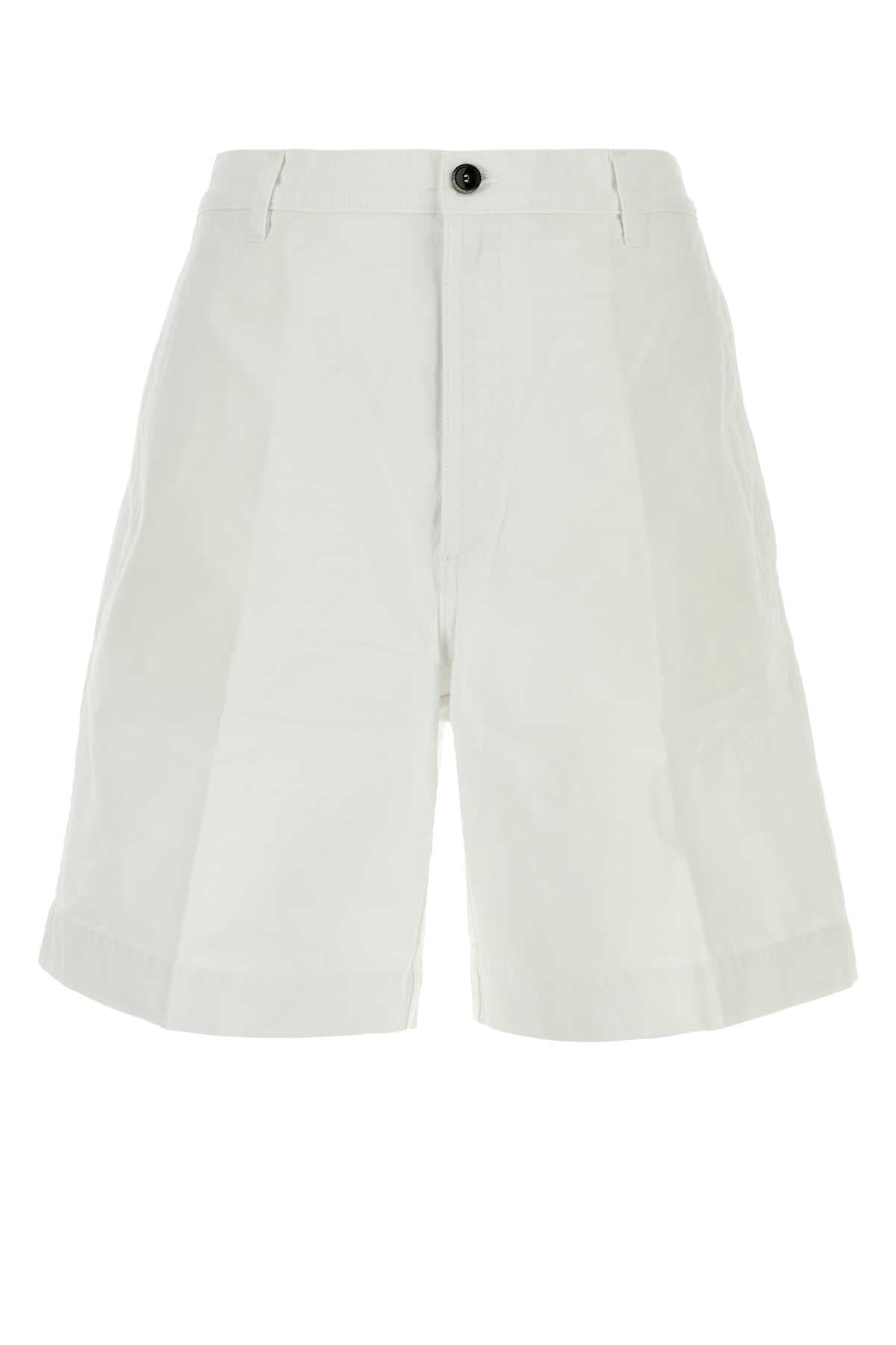 White cotton Otto bermuda shorts