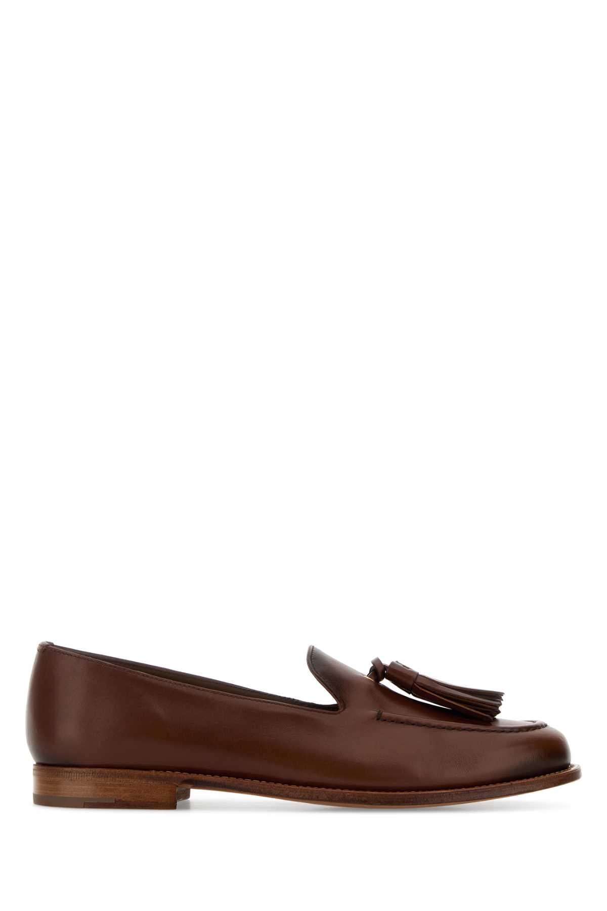 Brown leather Renee loafers