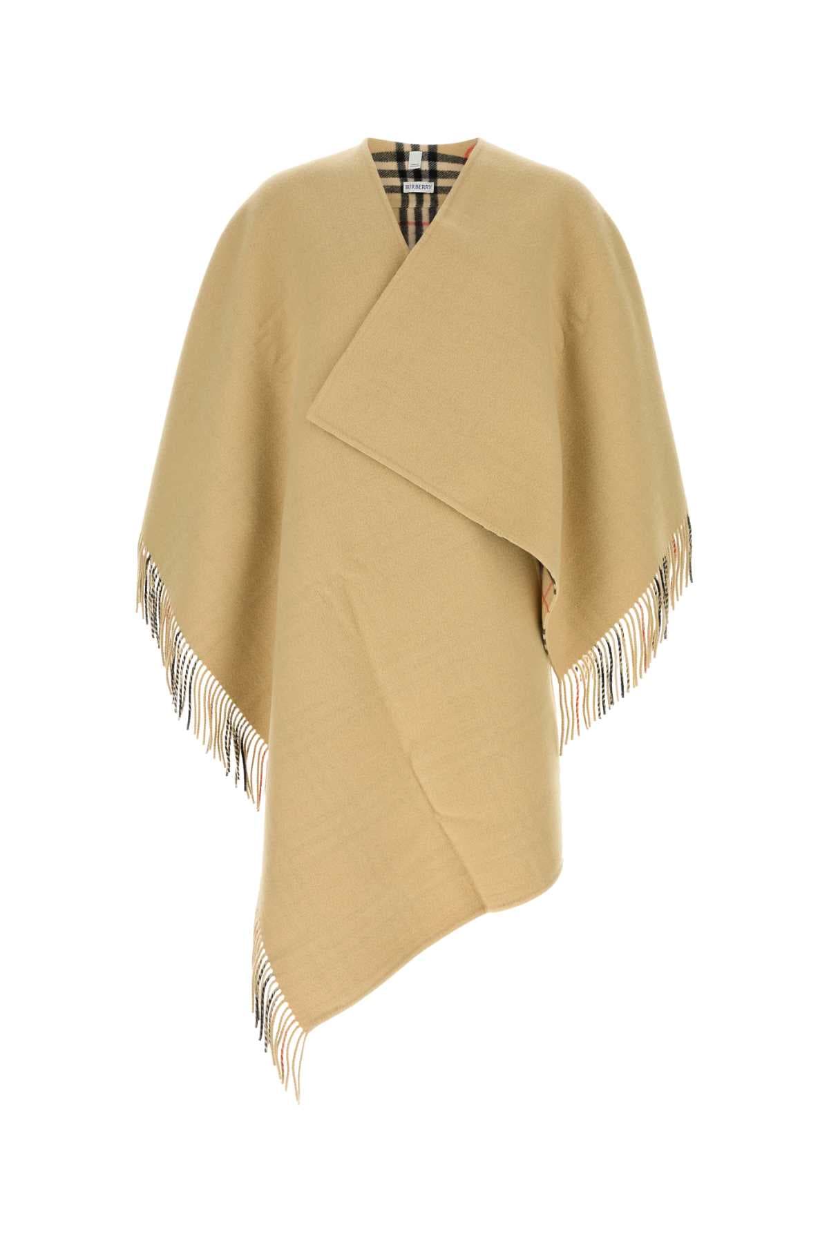 Beige wool cape