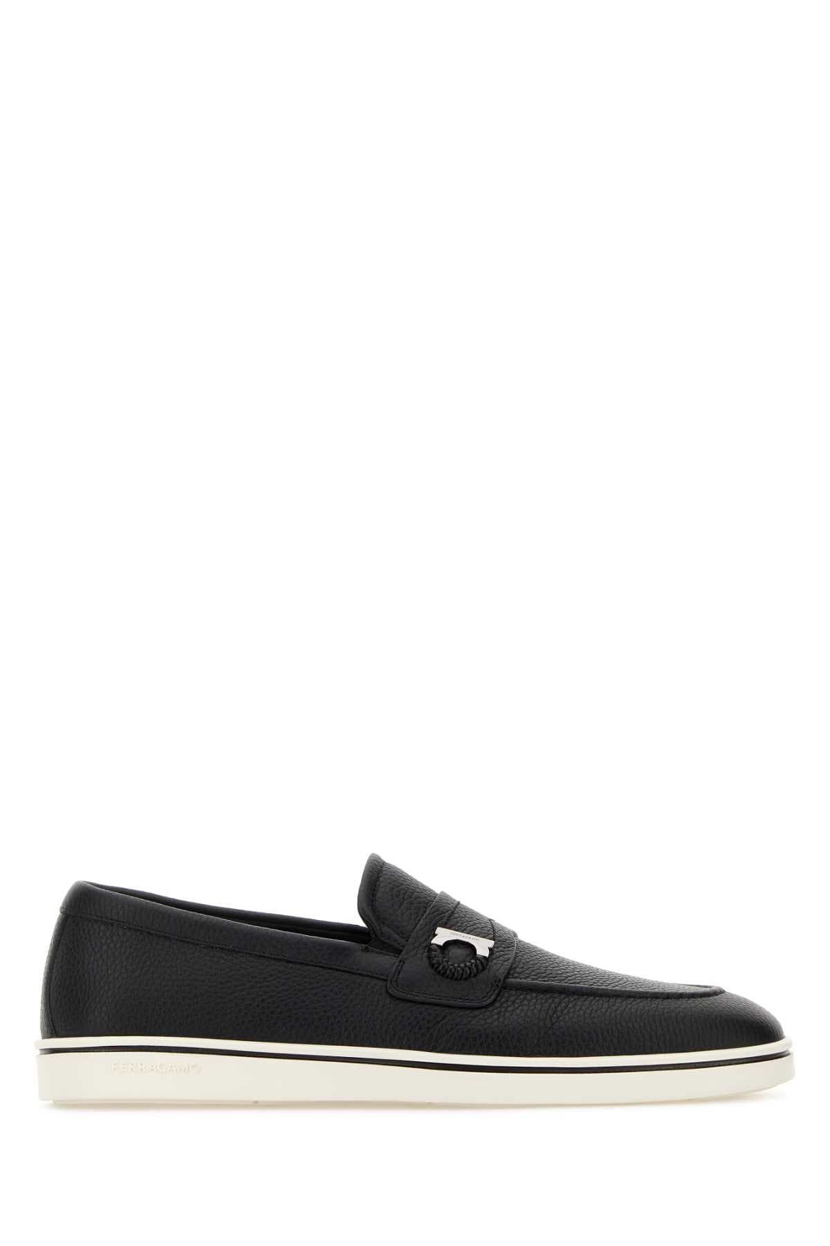 Black leather Tancredi loafers
