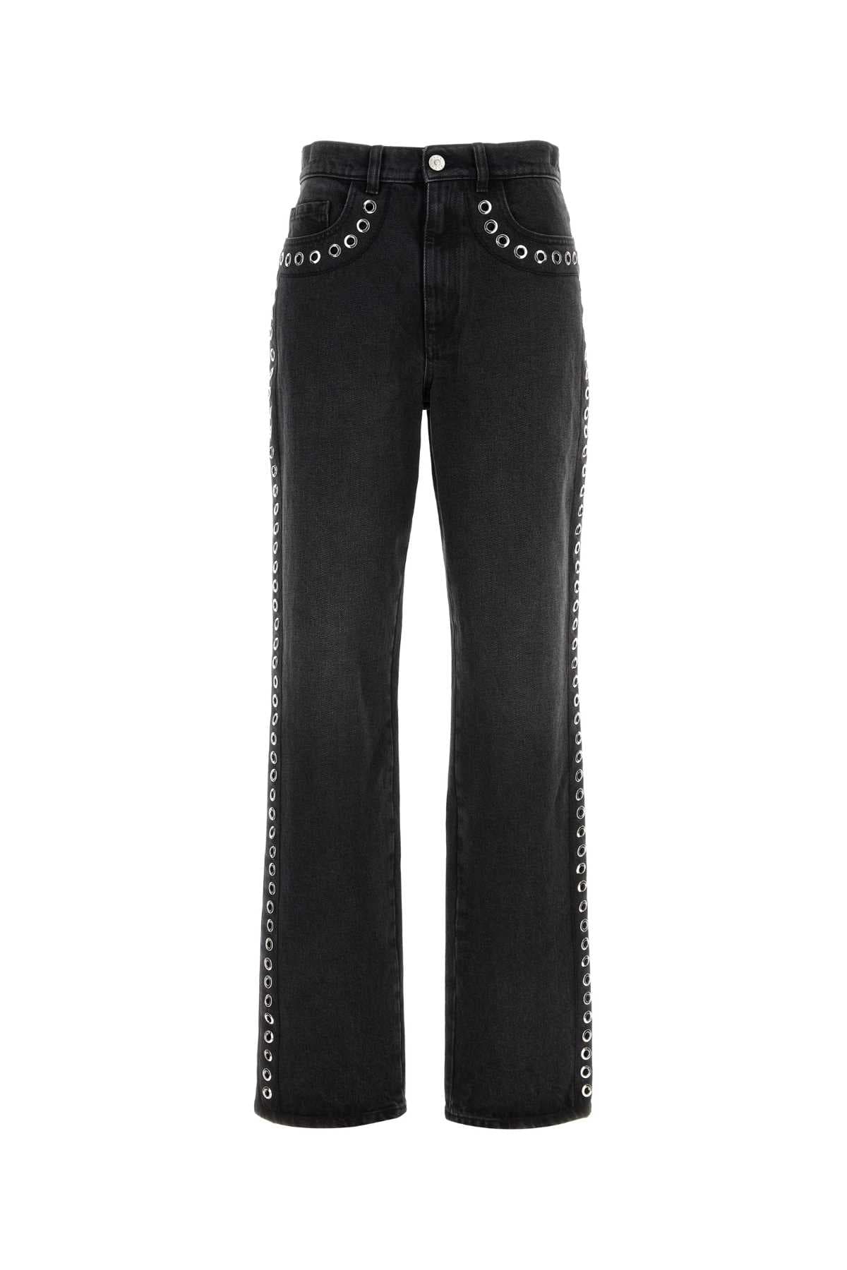 Black denim jeans