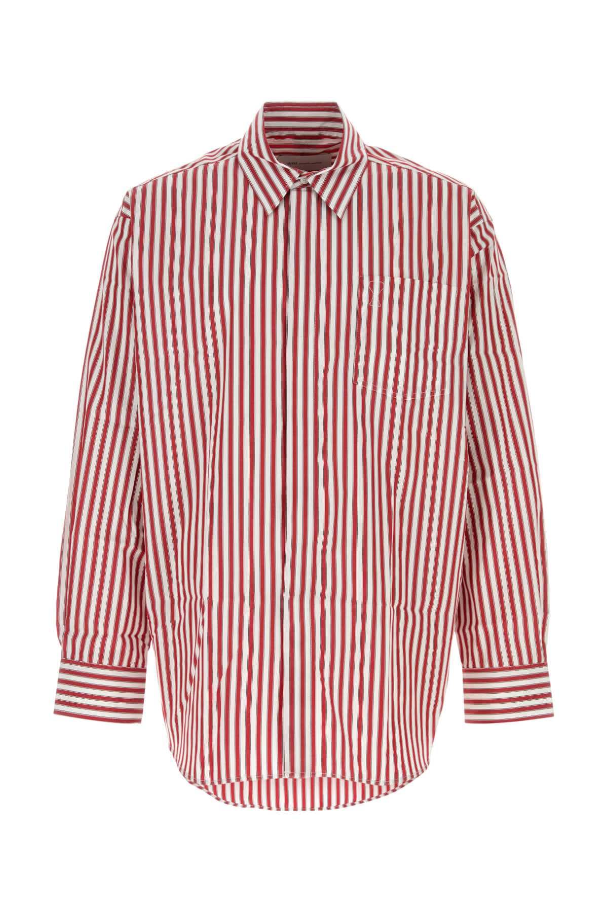 Embroidered poplin shirt