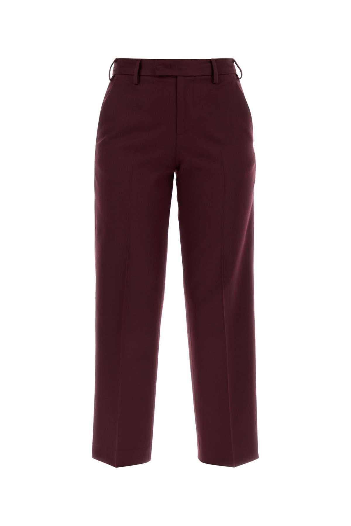Plum cotton blend pant