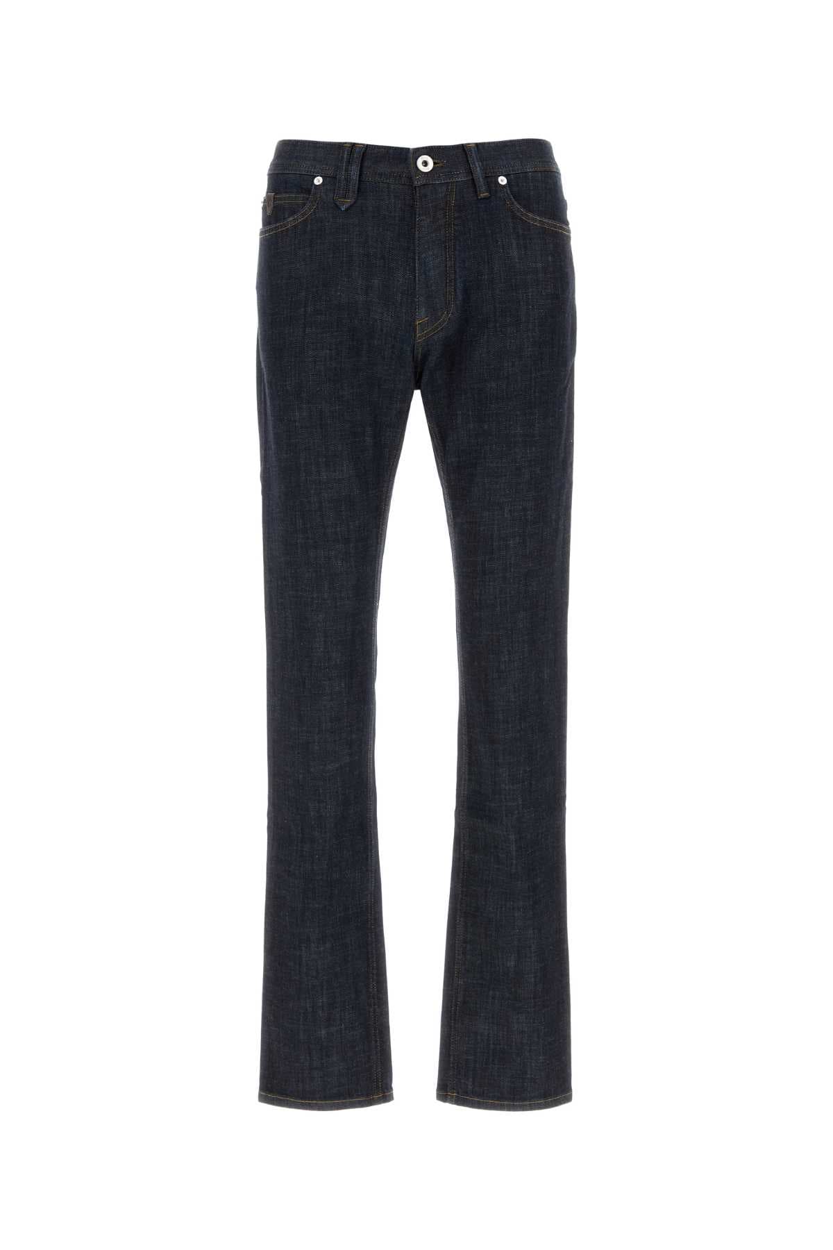 Dark blue stretch denim jeans