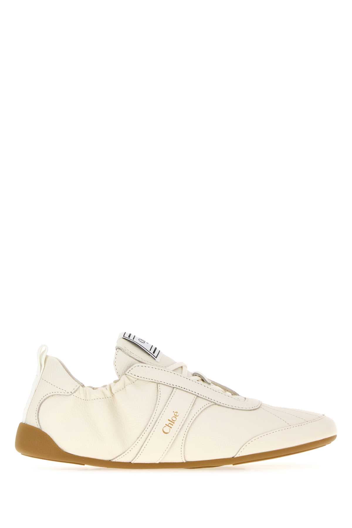 Ivory leather Chloé Kick sneakers