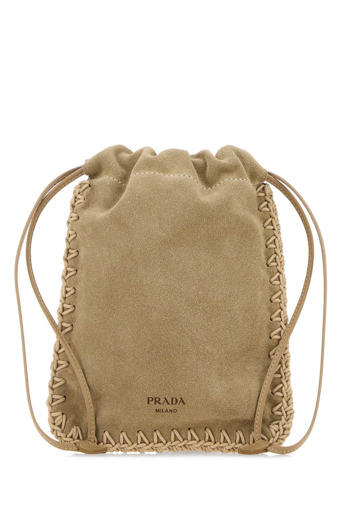 Cappuccino suede phone holder