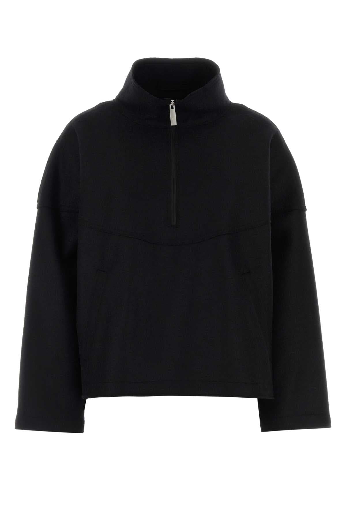 Black wool sweatshirt