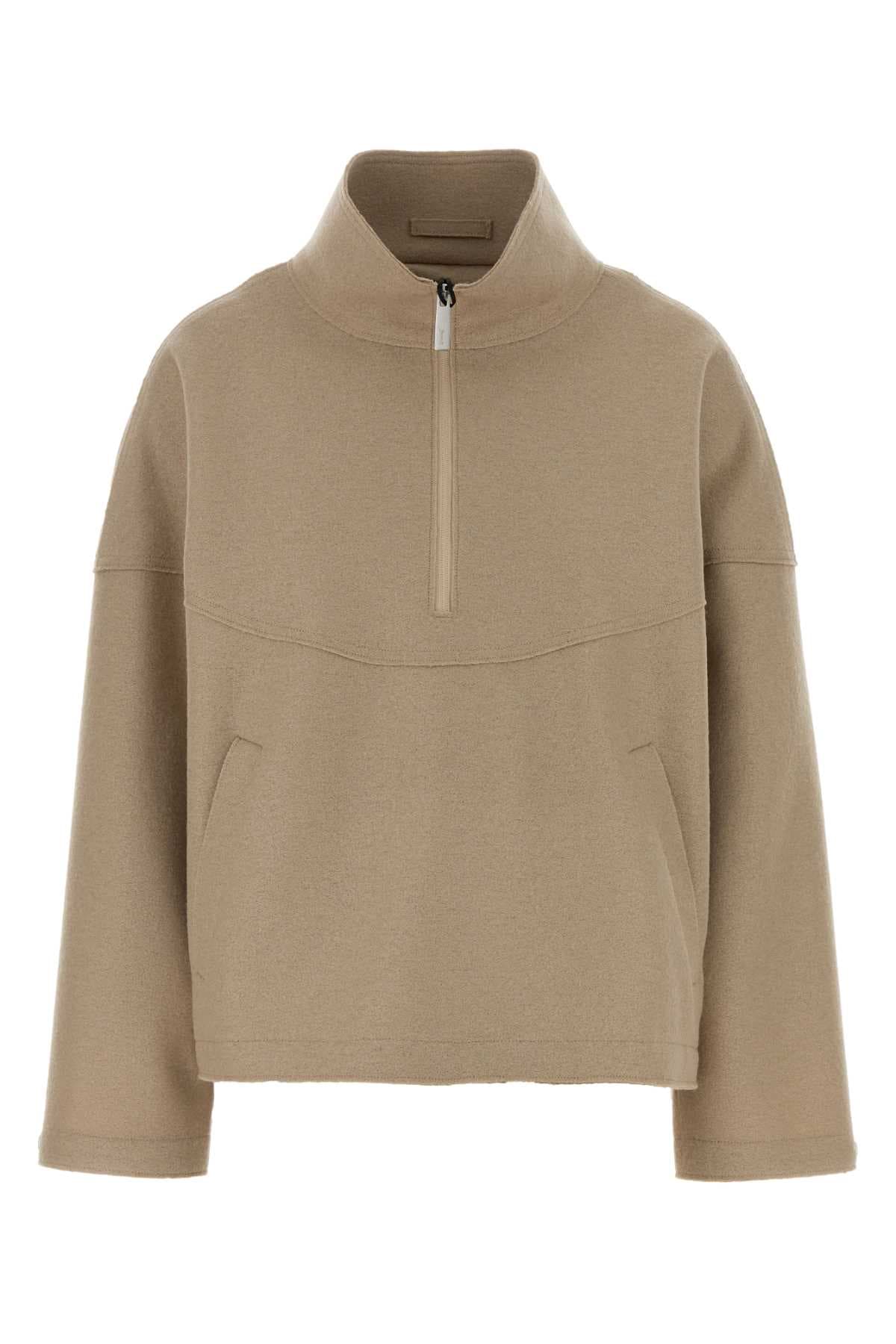 Beige wool sweatshirt