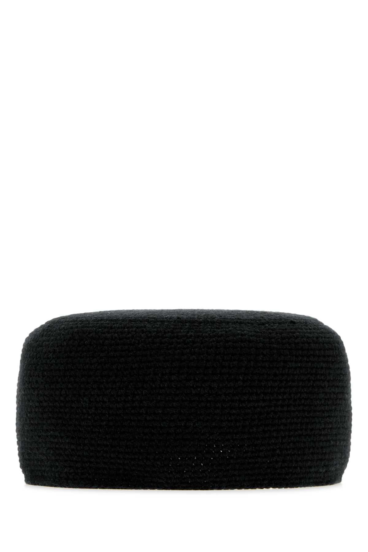 Black cashmere Perleaf hat