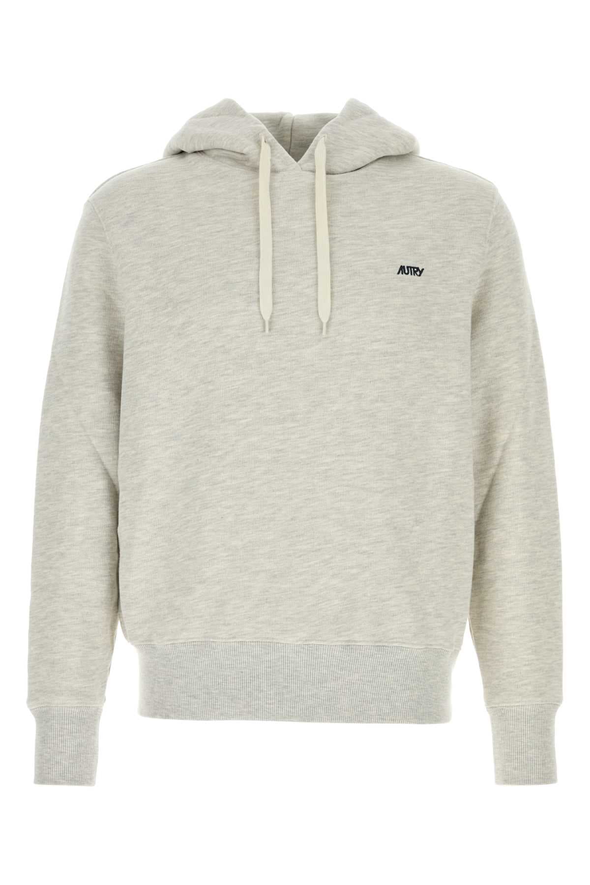 Melange light grey cotton sweatshirt