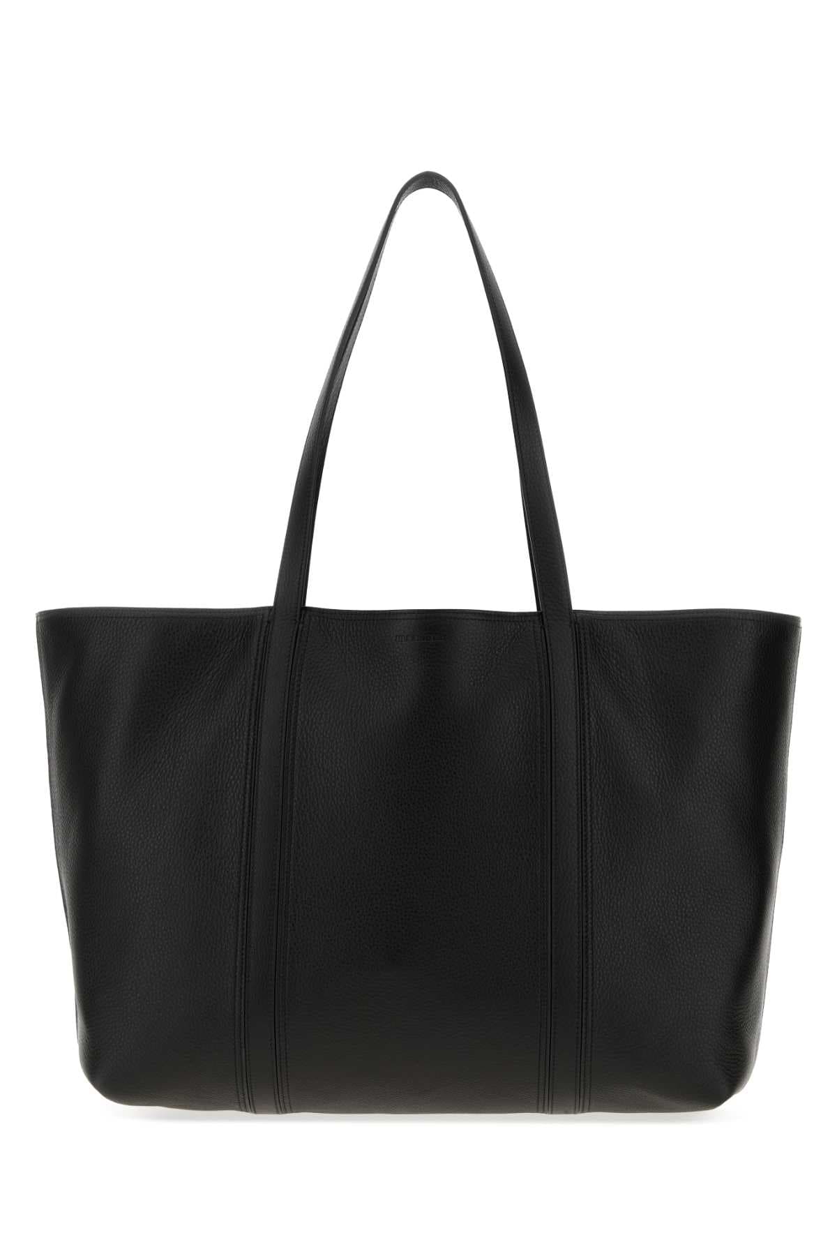 Black leather Foro shopping bag