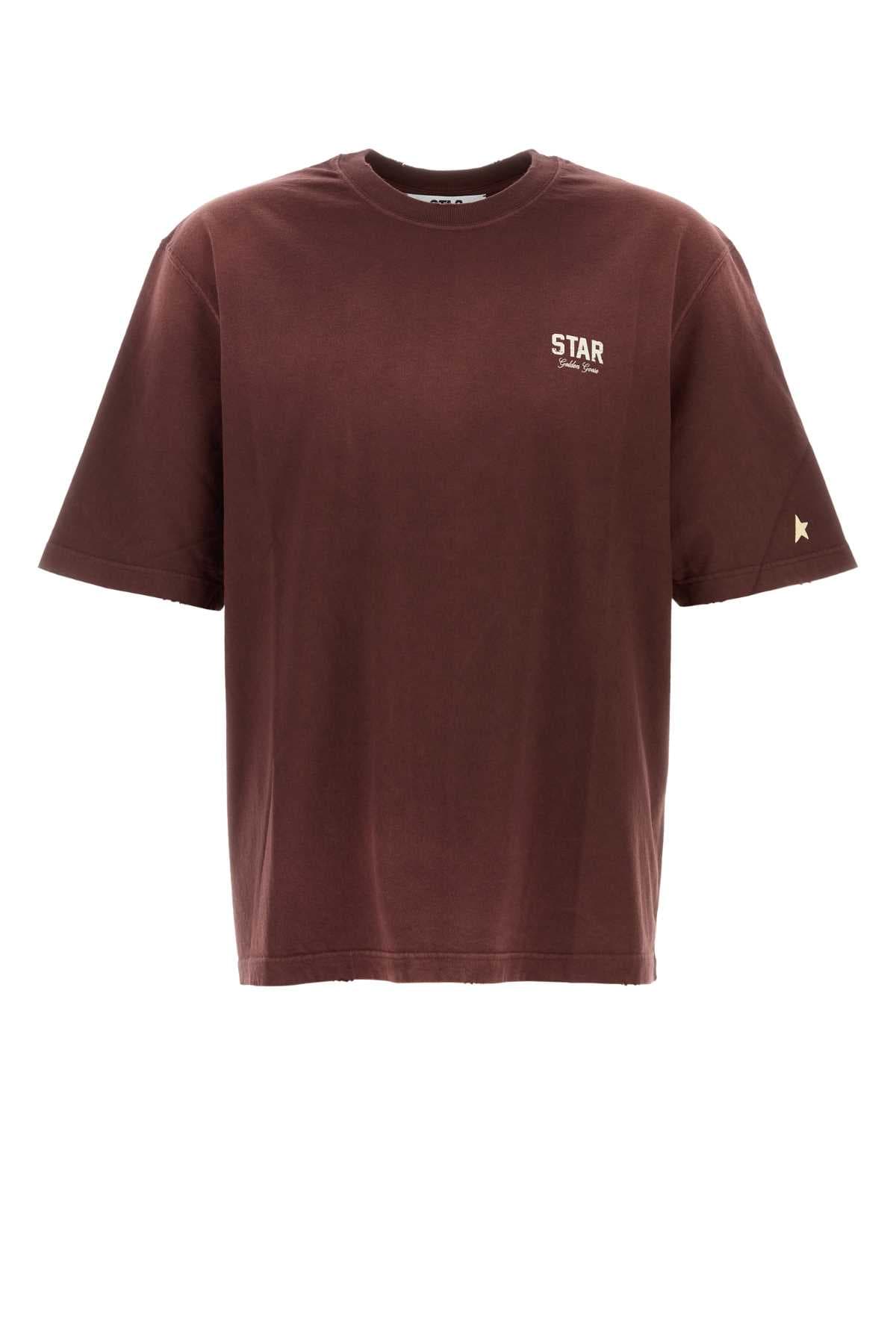 Burgundy cotton oversize t-shirt