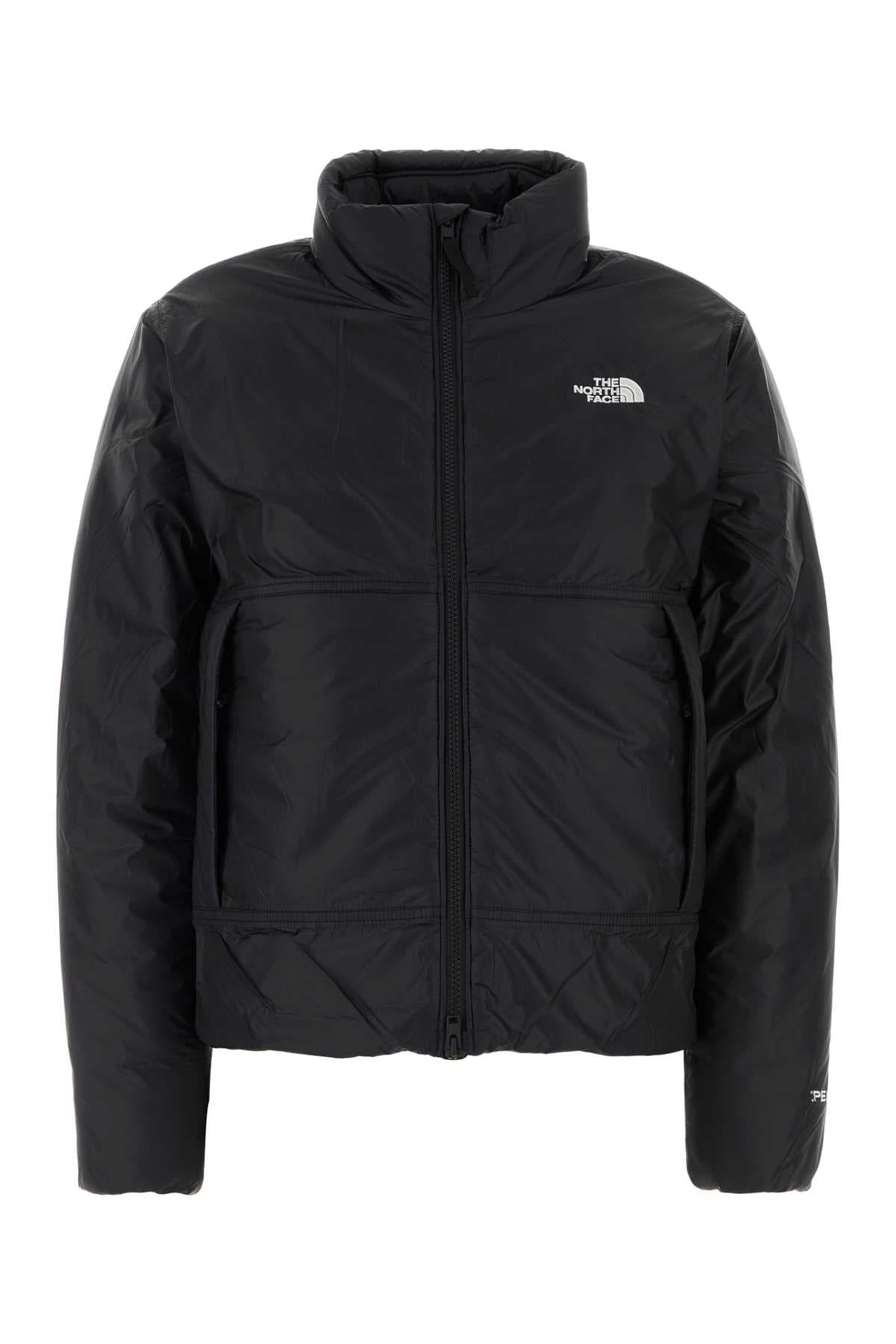Black nylon padded jacket