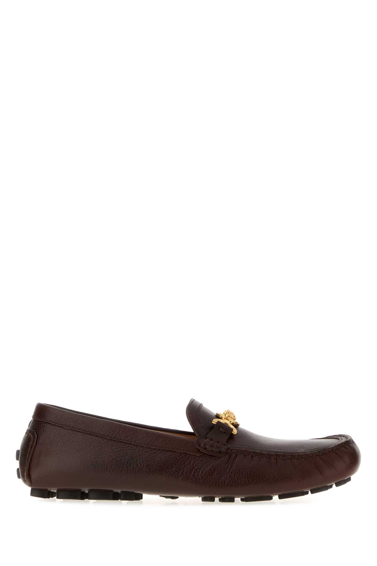 Chocolate leather Drivers loafers