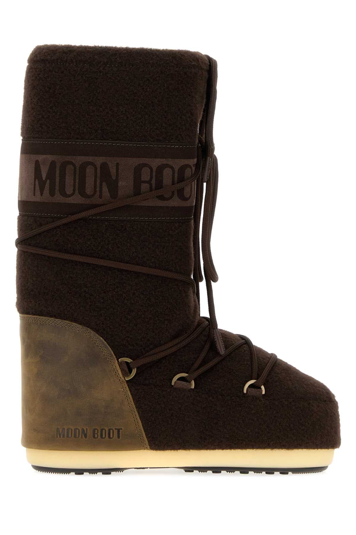 Dark brown felt Icon boots